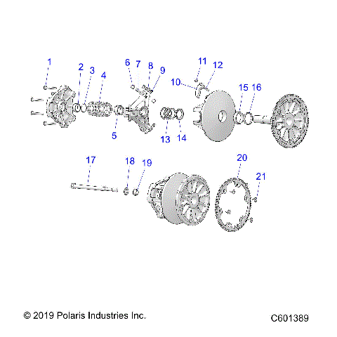DRIVE TRAIN, CLUTCH, PRIMARY - S21DDL8RS ALL OPTIONS (C601389)
