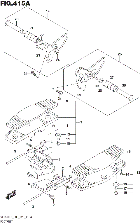 FOOTREST (VL1500BL8 E03)