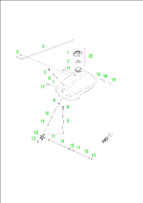 BODY, FUEL TANK ASM. - A16YAK09AF (A00029)