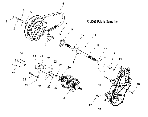 DRIVE TRAIN, DRIVE SHAFT and JACKSHAFT - S08PK6FS/FE/PM6FS/FE (49SNOWDRIVETRAIN08600RMK)