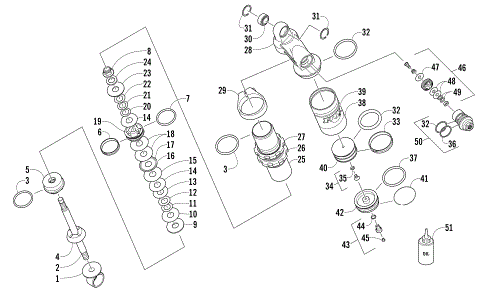 REAR SUSPENSION FRONT ARM SHOCK ABSORBER