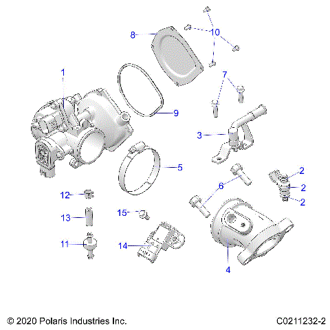 ENGINE, THROTTLE BODY and FUEL RAIL - A22SEZ57AM/AN (C0211232-2)