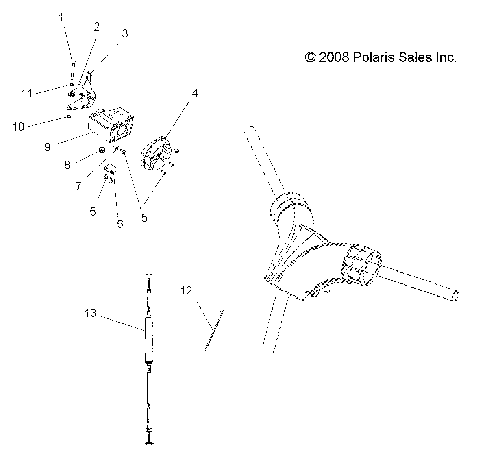 ENGINE, THROTTLE CONTROL ASM. - S09PP7FS/FE (49SNOWTHROTTLE09TRBODRGN)