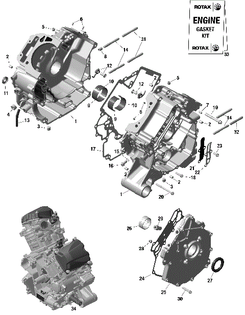 01- ROTAX - Crankcase