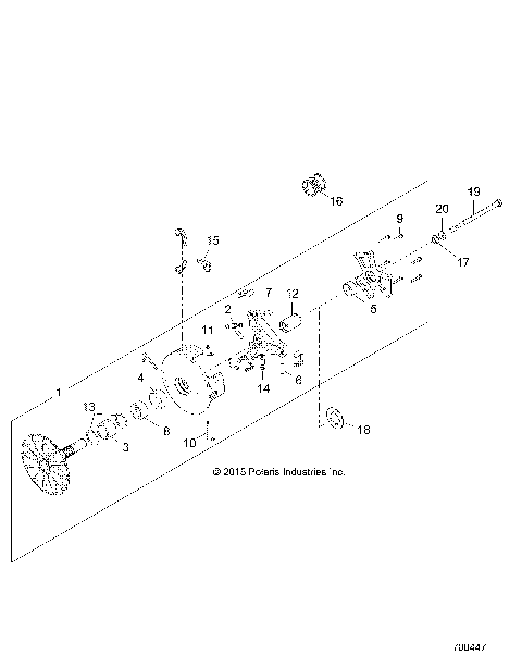 DRIVE TRAIN, PRIMARY CLUTCH - Z16VDE92NH/NW (700447)