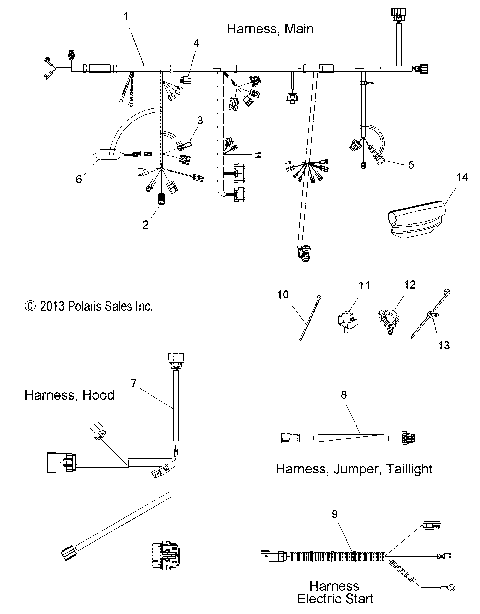 ELECTRICAL, WIRE HARNESS - S14BS6GSA/GSL/GEL (49SNOWHARNESS146SB)