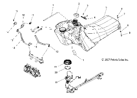FUEL SYSTEM, FUEL TANK and FUEL LINES - S08PP7FS/FE/PD7FS (49SNOWFUEL08IQTRBO)