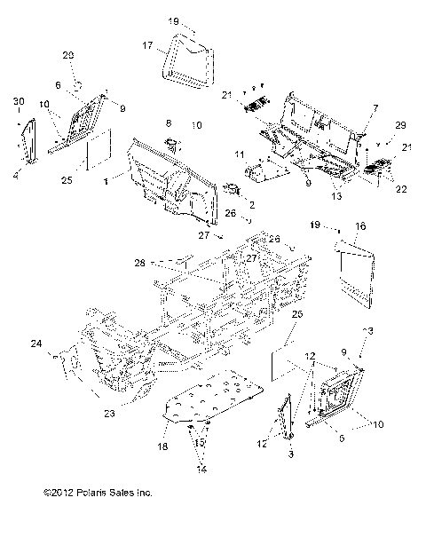 BODY, FLOOR and FENDERS - R13RC08GA/GH/FA/FH (49RGRMOLDINGS13EV)