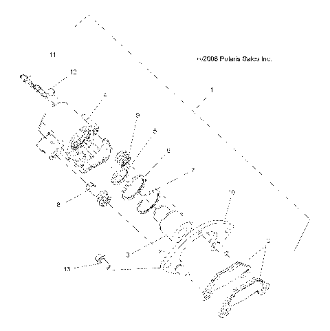 BRAKES, REAR CALIPER - A20SVE95KR (49ATVBRAKERR09SPXP850I)
