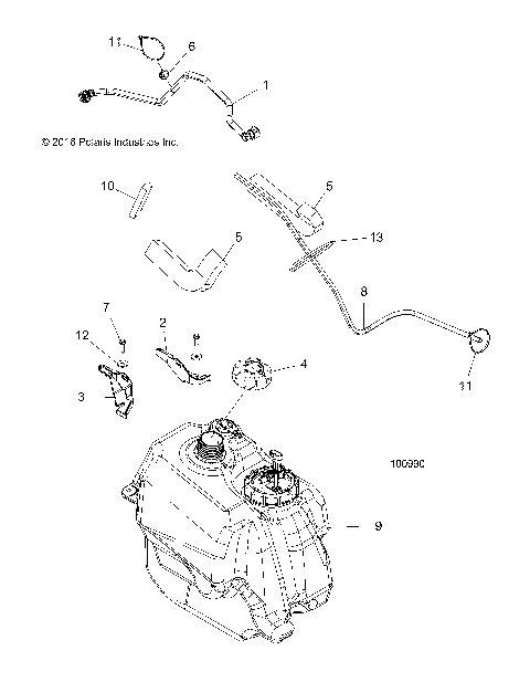 BODY, FUEL TANK ASM. - A17SUH57N5 (100990)