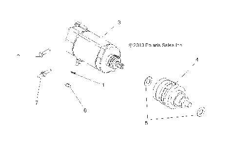 ENGINE, STARTING MOTOR - A12CF76AA (49ATVSTARTER116X6)