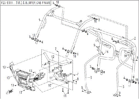 BUMPER,CAB FRAME (ROPS)