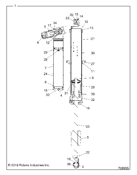 SUSPENSION, REAR SHOCK INTERNALS - Z21P4L92AL/AT/BL/BT (702655)