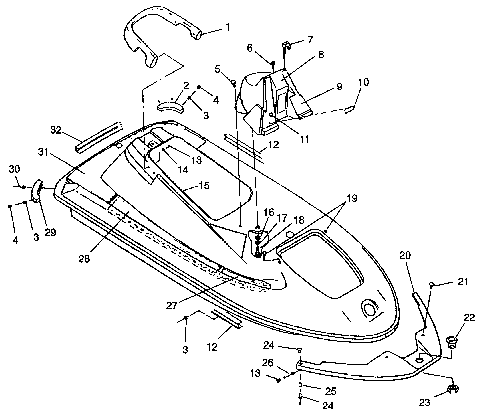 HULL and BODY SL 780 B964087 and Intl. SL 780 I964087 (4935523552A005)
