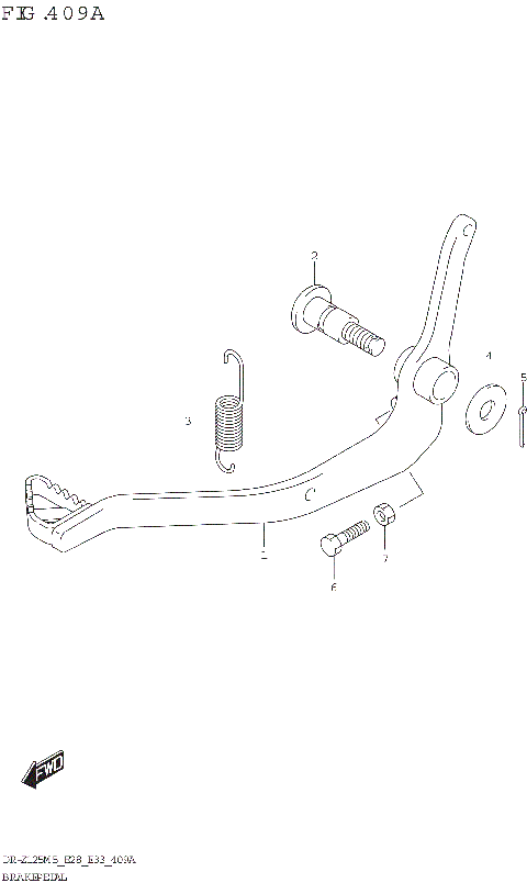 BRAKE PEDAL (DR-Z125L)