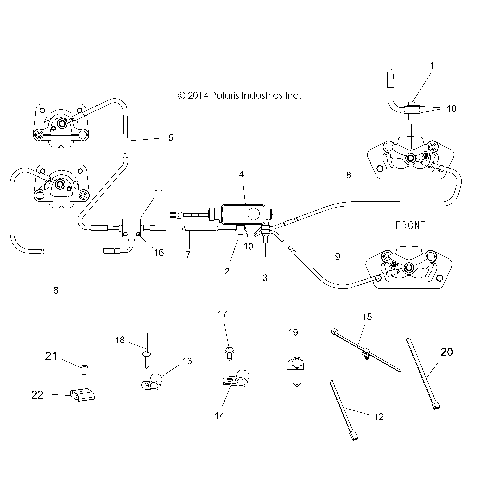 BRAKES, BRAKE LINES AND MASTER CYLINDER - A15DAA32AA/AJ (49ATVBRAKELINE15325)