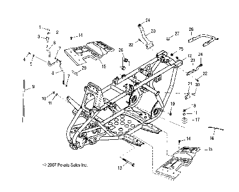 CHASSIS, FRAME - A08PB20AB/AD (49ATVFRAME08PHX)
