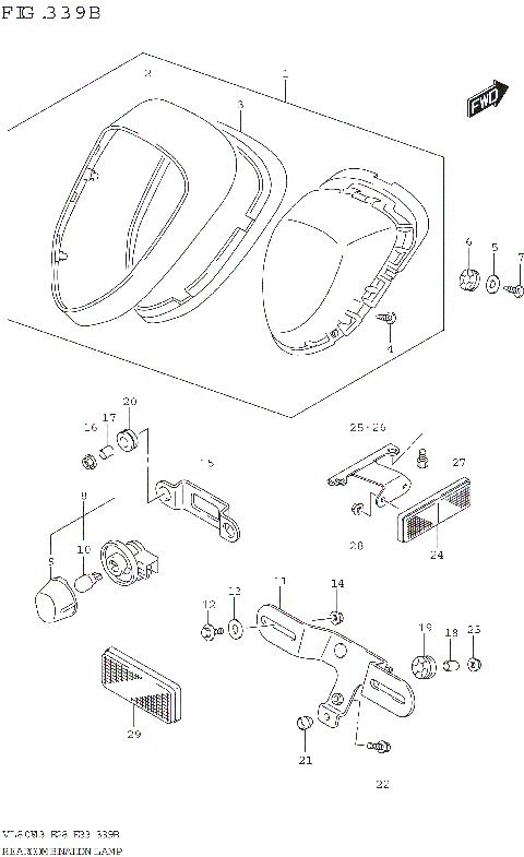 REAR COMBINATION LAMP (E28)
