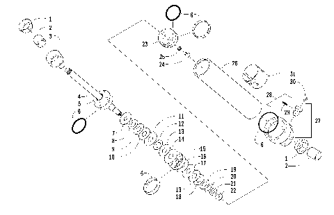 REAR SUSPENSION REAR ARM SHOCK ABSORBER [86858]