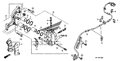 FRONT BRAKE CALIPER (ABS)