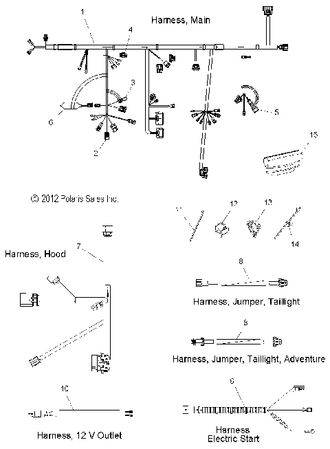 ELECTRICAL, WIRE HARNESS - S13BA6GSL (49SNOWHARNESS13SBA)