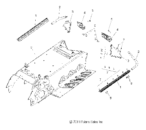 CHASSIS, TUNNEL and REAR ASM. - S12BP6 ALL OPTIONS (49SNOWCHASSISRR10PR)