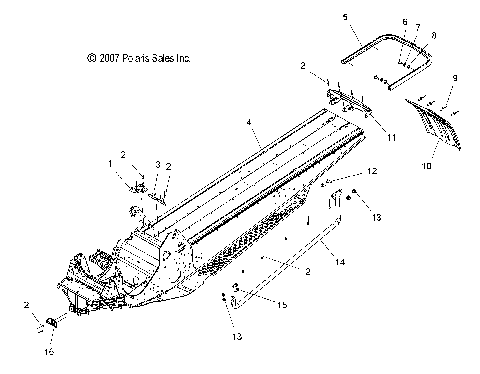 CHASSIS, CHASSIS ASM. - S08PL7JS (49SNOWCHASSIS08RMKSPL)