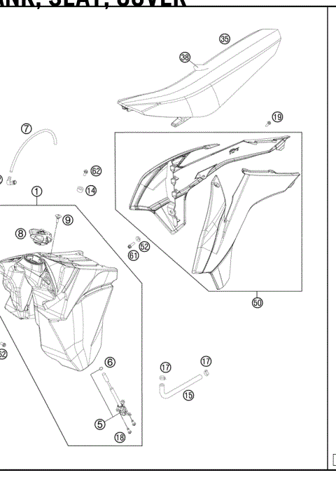 TANK, SEAT,COVER 