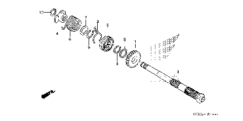 KICK STARTER SPINDLE