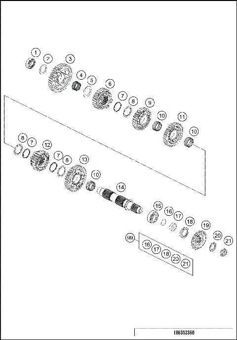 TRANSMISSION II - COUNTERSHAFT