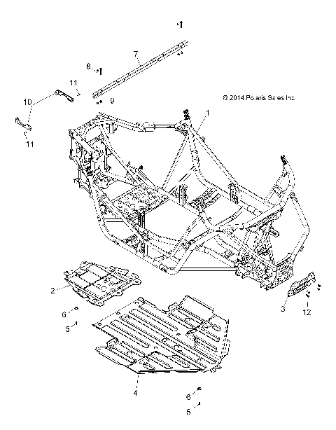 CHASSIS, MAIN FRAME AND SKID PLATE - Z16VBE87FR/NR/JR (49RGRFRAME15RZR900)