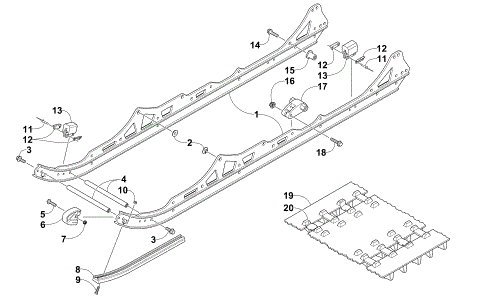 SLIDE RAIL AND TRACK ASSEMBLY