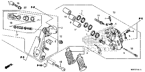 LEFT FRONT BRAKE CALIPER
