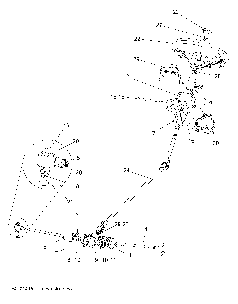 STEERING, STEERING ASM. - R18RNA57B1/B9 (49RGRSTEERING15325)