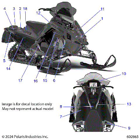 BODY, DECAL,  BLACK SIDE PANEL W/GRAY ACCENT - S25TDZ8MS/MEL (602865)