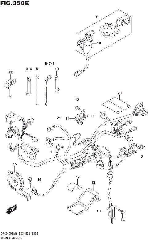 WIRING HARNESS (DR-Z400S:E33)