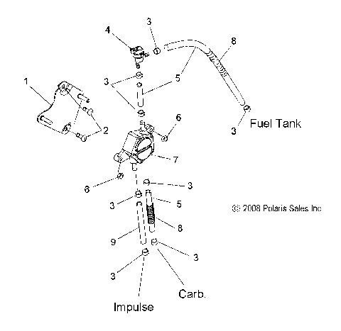 FUEL SYSTEM, FUEL PUMP and LINES - S09PB6FS/FE (49SNOW FUEL09SHIFT)