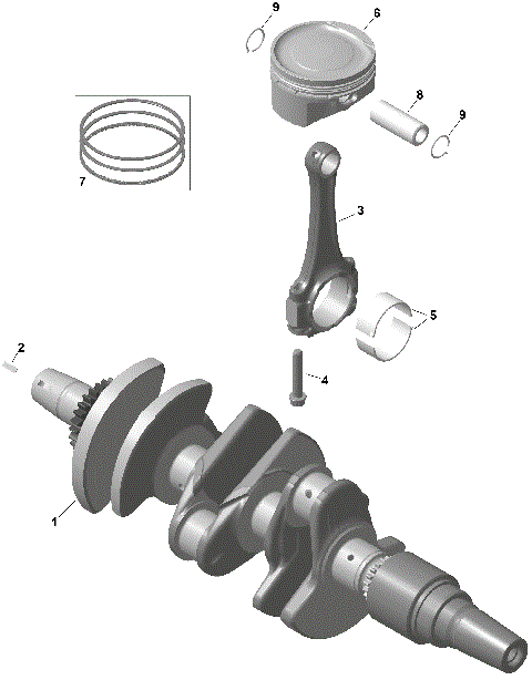 01- ROTAX - Crankshaft and Pistons