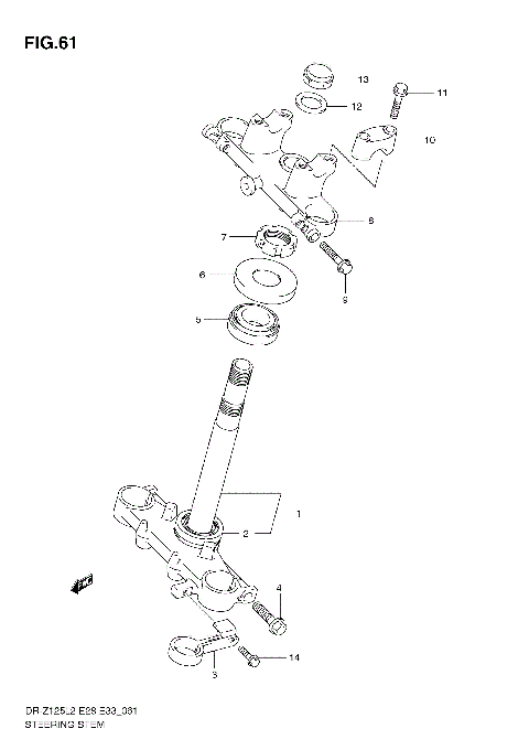 STEERING STEM (DR-Z125L E33)