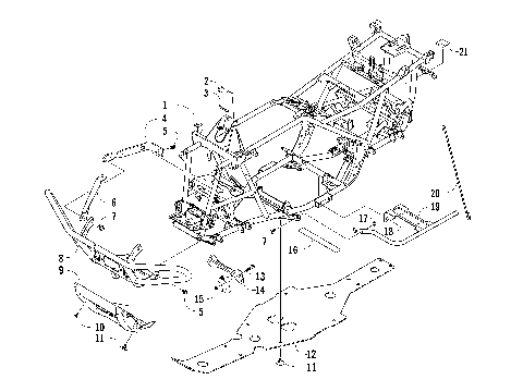 FRAME AND RELATED PARTS [97360]