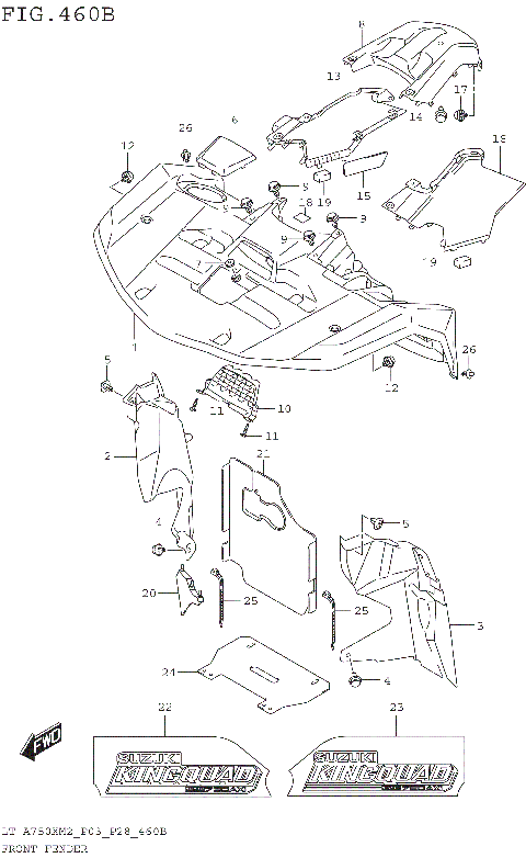 FRONT FENDER (LT-A750XM2 P28)