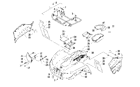 FRONT RACK, BODY PANEL, AND HEADLIGHT ASSEMBLIES [96280]