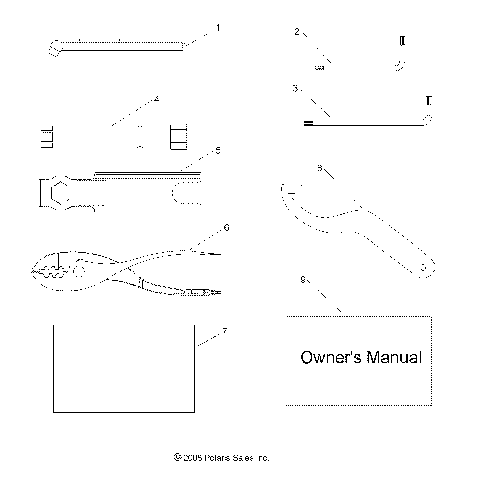 REFERENCES, TOOL KIT and OWNERS MANUAL - R09VH76 ALL OPTIONS (49RGRTOOL09RZR)