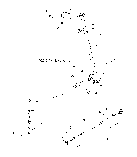 STEERING, STEERING POST - A09BA50FA (49ATVSTEERING08SCRAM2X4)