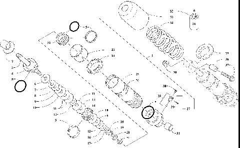 REAR SUSPENSION FRONT ARM SHOCK ABSORBER [107054]