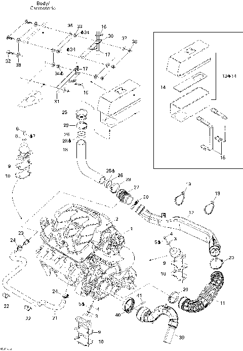 01- Engine And Air Intake Silencer