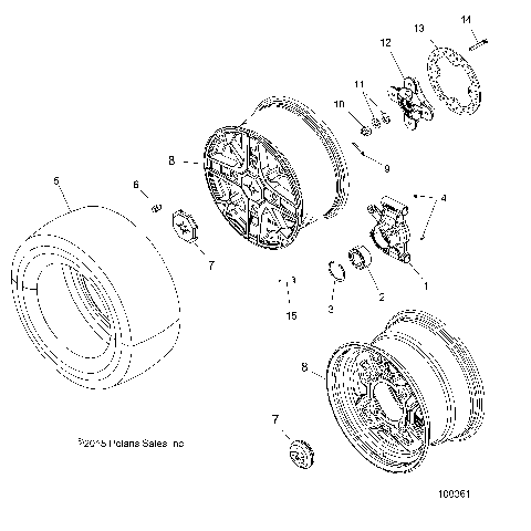 WHEELS, REAR and HUB - A16SXE95NK/A95N2 (100361)