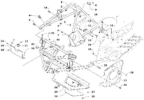 FRONT FRAME AND STEERING SUPPORT ASSEMBLY [106157]
