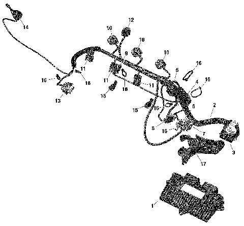 01- Rotax - Engine Harness And Electronic Module - 903 - Spark Non HO / Built Up to Nov 5 2020