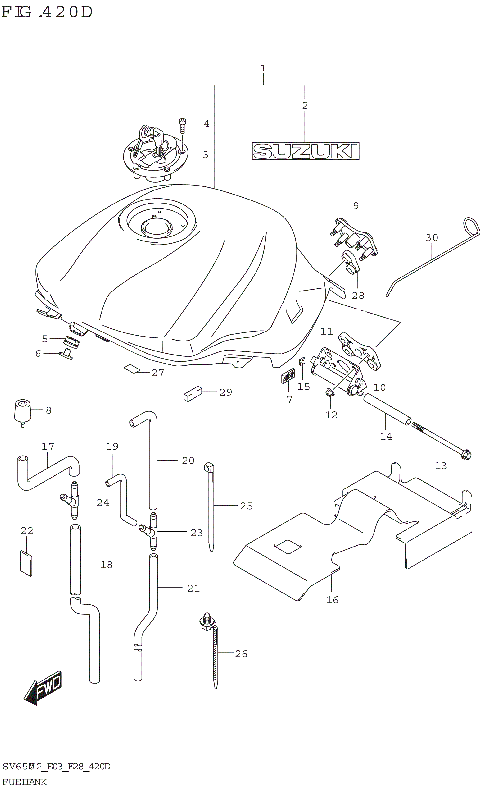 FUEL TANK (SV650XA:E28)
